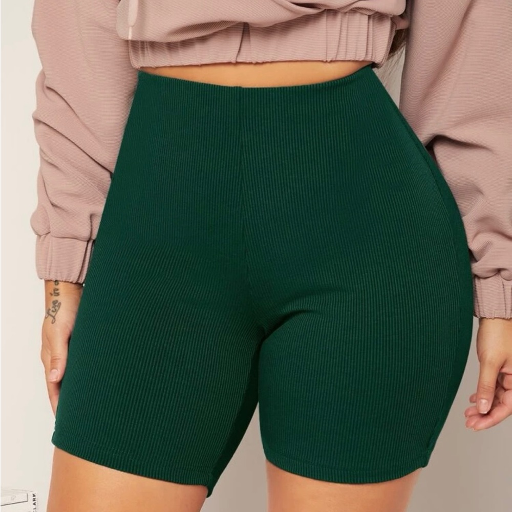 Green Biker Shorts